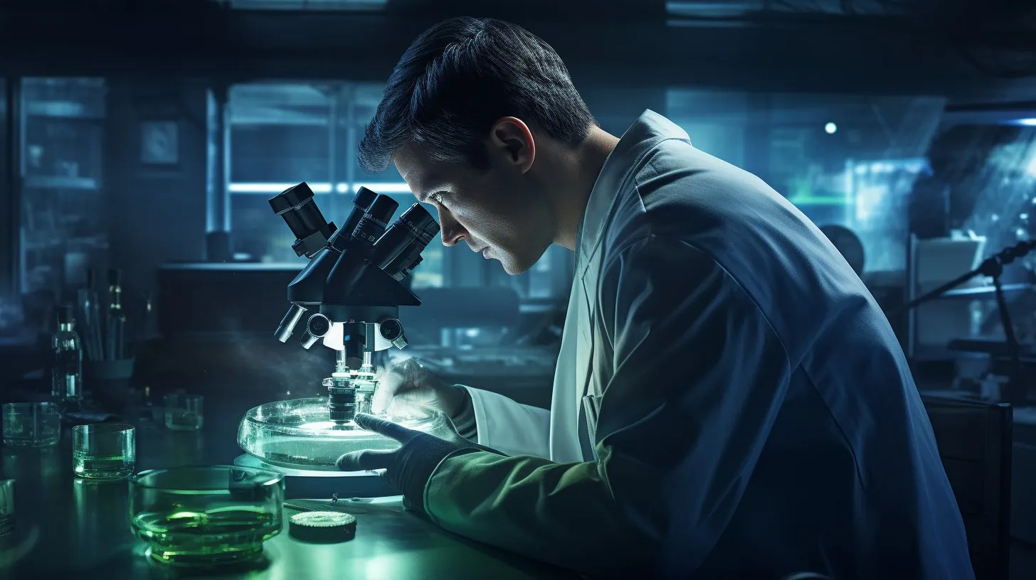 Cc4863 Image Of A Scientist In A Clear Well Lit Lab Looking Int 9c5101dd 0f12 4b1e 9157 6ffaeeabb653