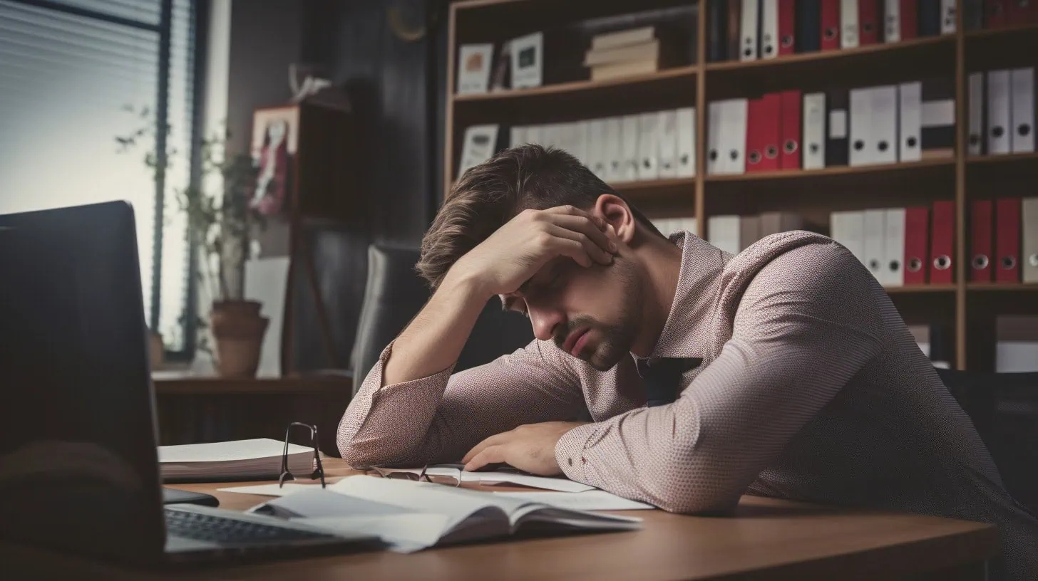 Cc4863 Photo Of A Man Almost Falling Asleep In His Office Dayli 576ba144 605b 422b 82c9 8d30b60f74df